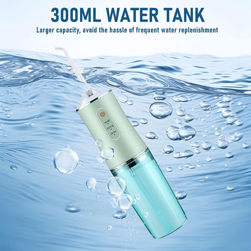 houscly Electric Water Flosser Cordless for Teeth 3 Modes 4 Jet Tips Cleaning and Flossing Water Dental Portable Floss Irrigator Oral Water Flossed Rechargeable Tonsil Stone Travel Adults - Image 2