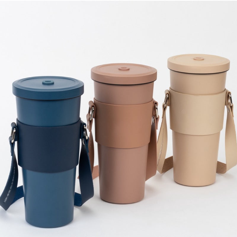 New Satchel Cup Cover Thickeneded Milk Tea Cup Accessories Outdoor Travel Coffee Cup Cover Pu Leather Satchel Anti-Scalding Cup Cover - Image 3