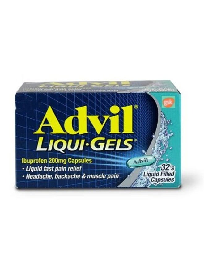 gsk Advil Liqui-Gels 200 Mg Cap 32 S – Effective Headache & Body Pain Relief - Image 2