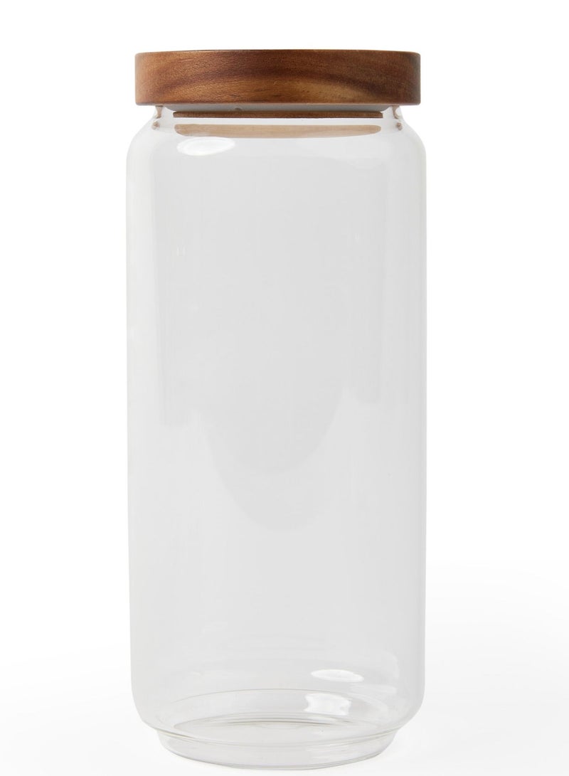 Prickly Pear Cynthia Sealed Glass Storage Jar 1000ml - Stylish Airtight Storage Jar for Kitchen and Pantry Organization - Image 1