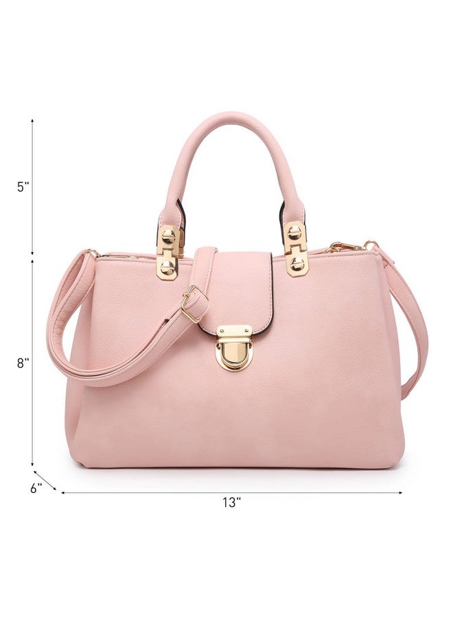 DASEIN Dasein Women Satchel Handbags Top Handle Purse Medium Tote Bag Vegan Leather Shoulder Bag (Light Pink) - Image 2
