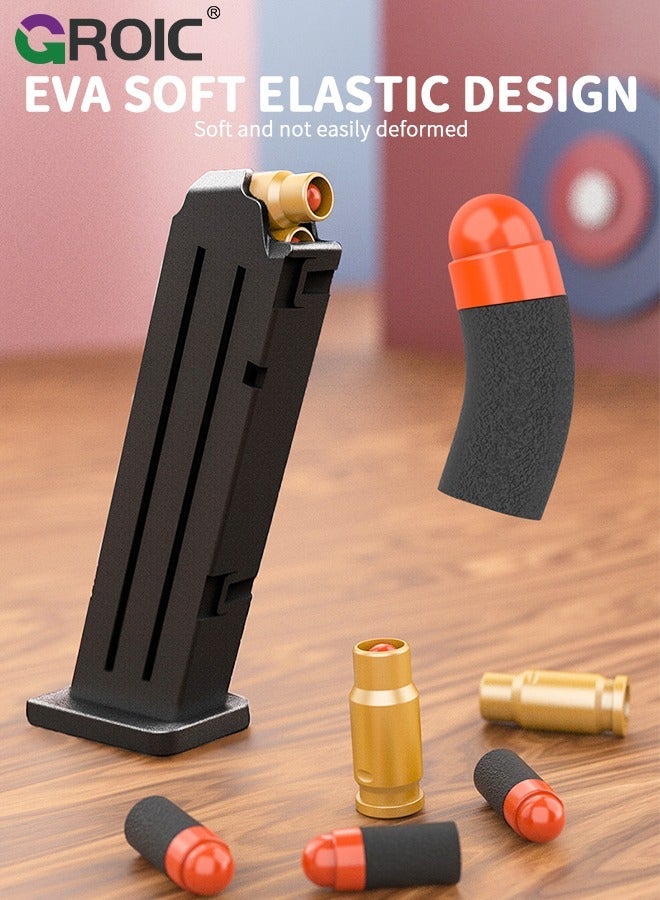 GROIC Soft Bullet Toy Guns, Glock Continuous Shell Throwing Soft Gun Toy, Toy Foam Blasting Gun, Shooting Games Machine Gun Toys Pistol Toys for Kids Soft Bullet Gun with Eva Soft Bullet, Target etc - Image 3
