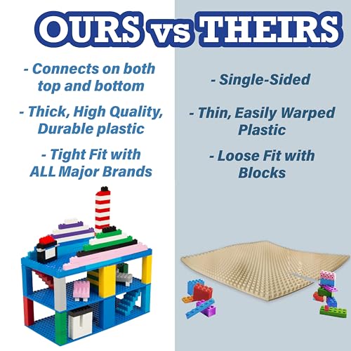 SCS Direct 1000 Pieces Unique Clear Building Bricks - 9 Block Sizes & 50 Roof Pcs - Compatible & Tight Fit w All Major Brands - Great for Activity Tables, Creativity & School Projects - Kids Holiday Xmas Gift - Image 5