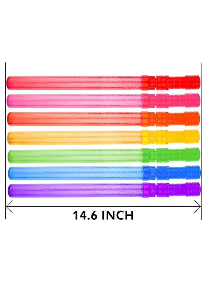 MAPIXO Bubble Wand 28 Pack 14’’ Big Bubble Wands Bulk(7 Colors) Nontoxic Smelless Bubble Toy For Kid Child Birthday Party Favor Wedding Summer Outdoor Pool Activity Bathroom Bath Toys - Image 5
