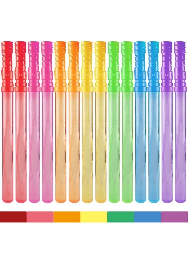 MAPIXO Bubble Wand 28 Pack 14’’ Big Bubble Wands Bulk(7 Colors) Nontoxic Smelless Bubble Toy For Kid Child Birthday Party Favor Wedding Summer Outdoor Pool Activity Bathroom Bath Toys - Image 3