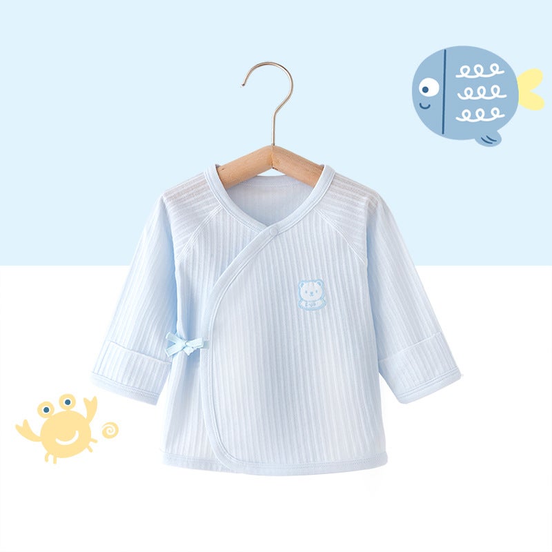 Baby half back clothes newborn baby one-piece Top spring and autumn clothes newborn underwear summer thin pure cotton monk clothing - Image 1