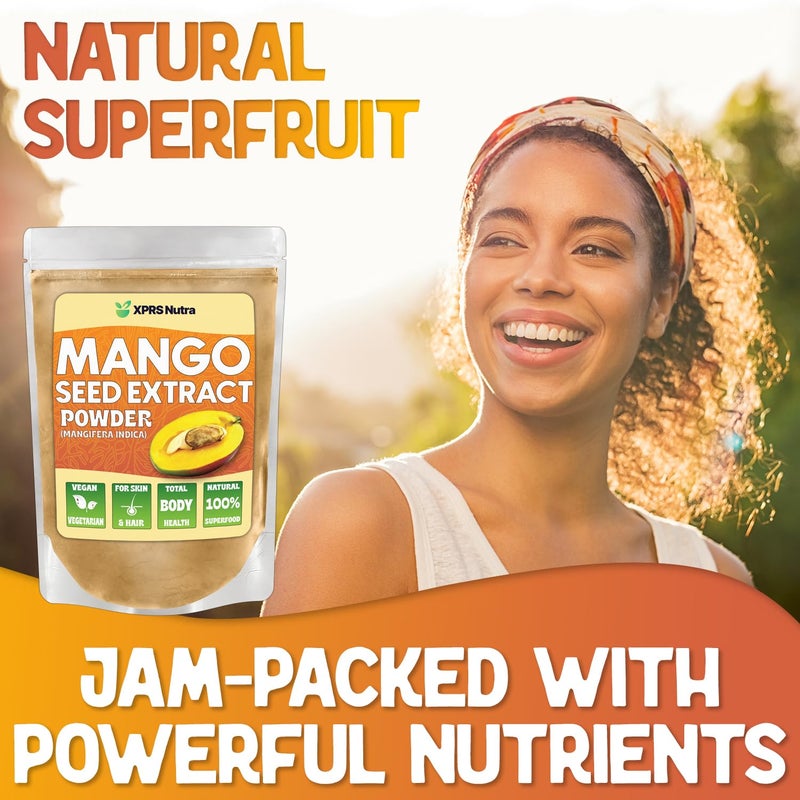 XPRS Nutra Mango Seed Extract Powder - Premium Mango Seeds (Mangifera Indica) - Fresh Mango Seed Powder - Premium Non-GMO Wild Mango Seed Extract Powder - Vegan Friendly Mango Supplement (4 Ounce) - Image 2