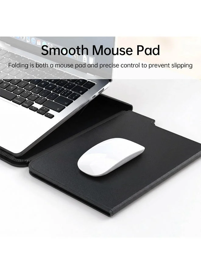 Mobcos Mobcos Black Laptop Sleeve Mobcos Black Laptop Sleeve Bag for 15–16 Inch Laptops | Slim Premium PU Leather Waterproof Protective Case with Soft Inner Lining, Smooth Zipper & Lightweight  | Best Price UAE