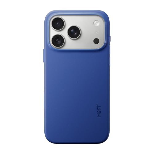 MOFT for iPhone 17 Pro Case- MOVAS Snap Case, MagSafe Compatible, Soft-Touch Vegan Leather, Classic Minimalist Design, Lightweight, Stain-Resistant & Camera Protection, Sapphire - Image 1