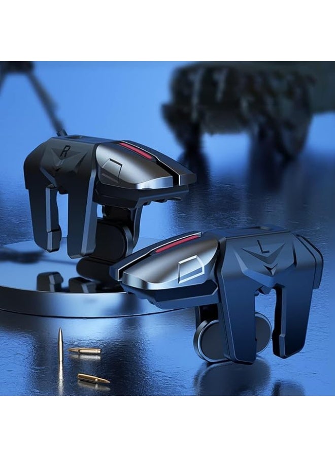 1 Pair of 6 Finger Mobile Game Trigger Controller, L1R1 L2R2 Metal Sensitive Shoot & Aim Buttons for PUBG/Free Fire/COD, iPhone & Android - Image 3