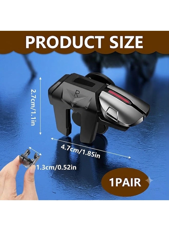 1 Pair of 6 Finger Mobile Game Trigger Controller, L1R1 L2R2 Metal Sensitive Shoot & Aim Buttons for PUBG/Free Fire/COD, iPhone & Android - Image 5