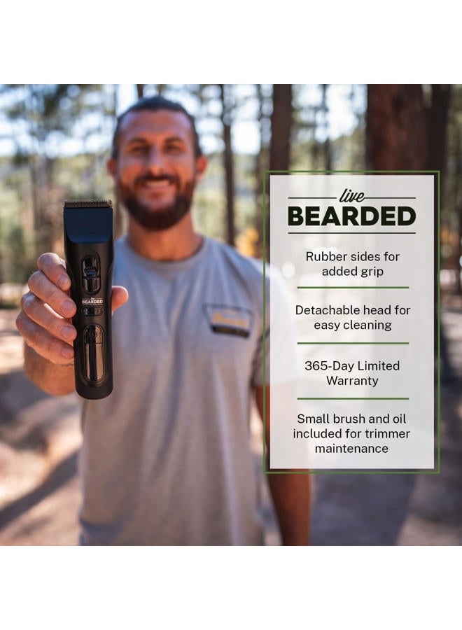 Live Bearded MT-1 Beard Trimmer - Rechargeable with 240-Minute Run-Time, Ceramic Blade, Whisper Quiet and 28 Combination Cutting Lengths for Men - Image 5