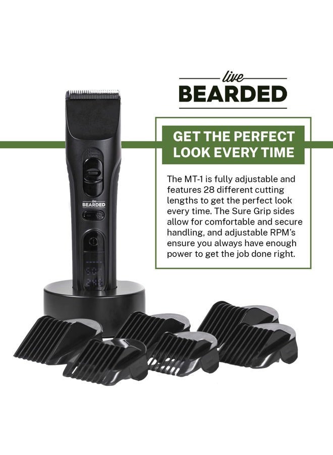 Live Bearded MT-1 Beard Trimmer - Rechargeable with 240-Minute Run-Time, Ceramic Blade, Whisper Quiet and 28 Combination Cutting Lengths for Men - Image 4