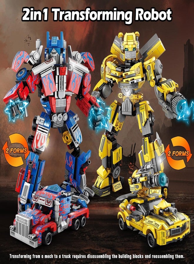 HIGH GODO Transforming Building Set, 2in1 Transforming Robot and Truck Building Kit, Cool Robots Gifts Toys for Teens Adults 14+ (879 PCS) - Image 2