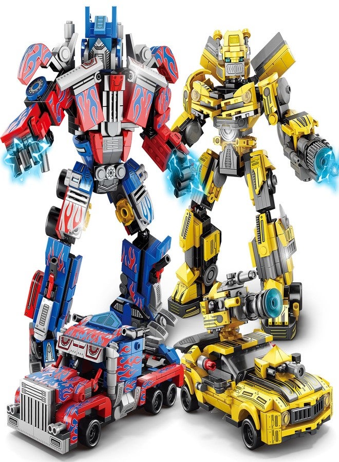 HIGH GODO Transforming Building Set, 2in1 Transforming Robot and Truck Building Kit, Cool Robots Gifts Toys for Teens Adults 14+ (879 PCS) - Image 1