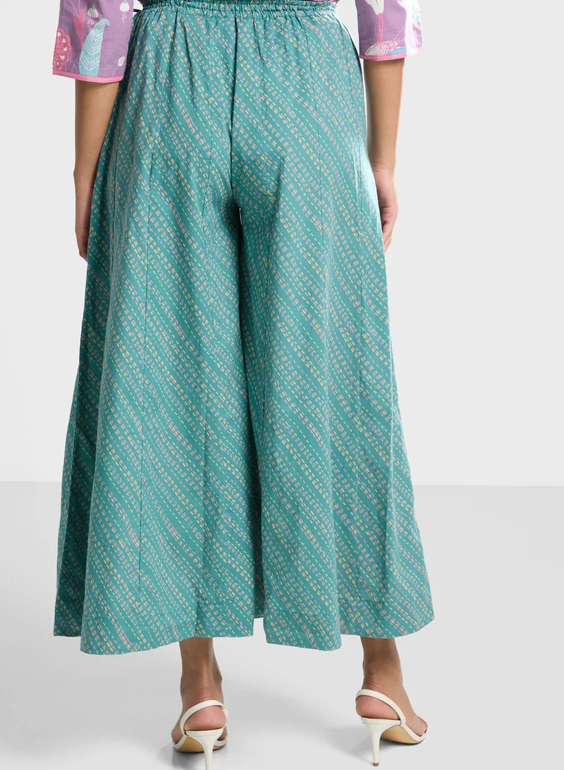Fabindia High Waist Ankle Palazzo Pants