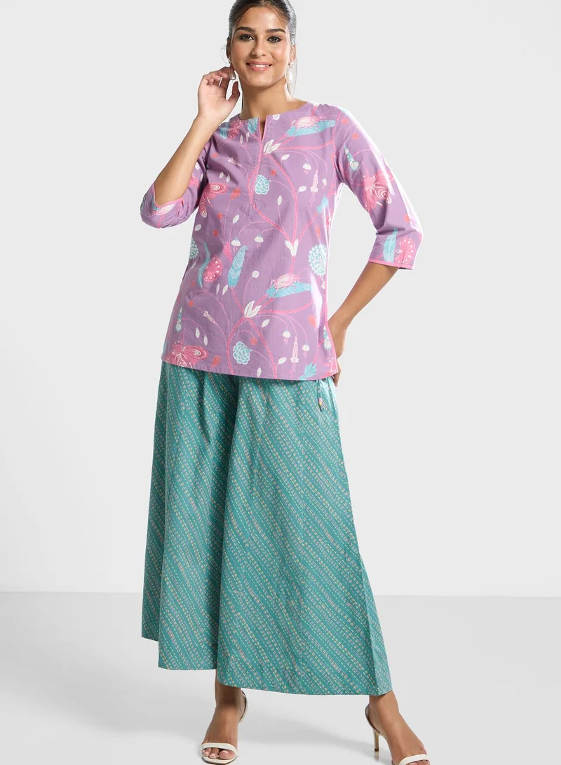 Fabindia High Waist Ankle Palazzo Pants