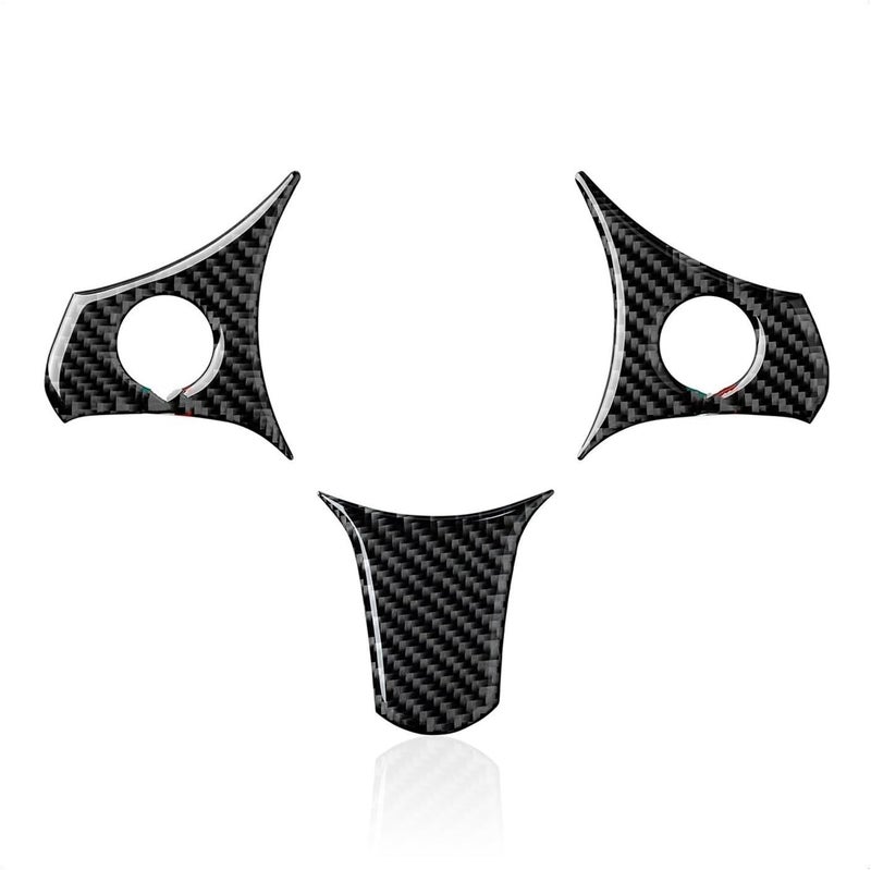 QASULER Carbon Fiber Steering Wheel Trim Sticker