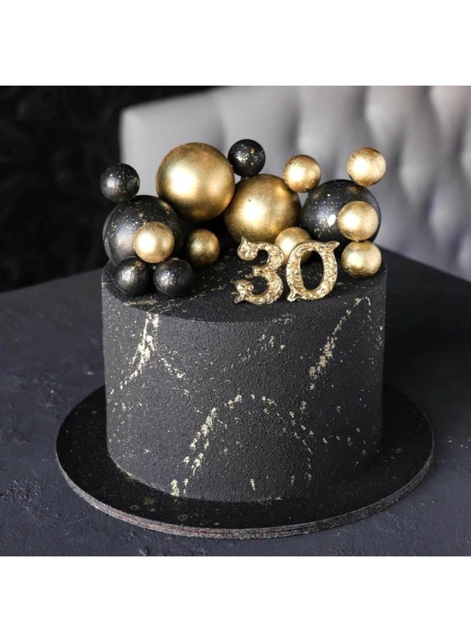 20Pcs Ball Cake Topper Decorations Mini Balloons Cake Topper Sticks Gold Cake Picks Cake Balls for Graduation Wedding Birthday Cake Decorations - Image 4