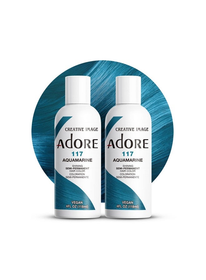 Adore Semi Permanent Hair Color Vegan And Crueltyfree Hair Dye 4 Fl Oz 117 Aquamarine (Pack Of 2) - Image 2