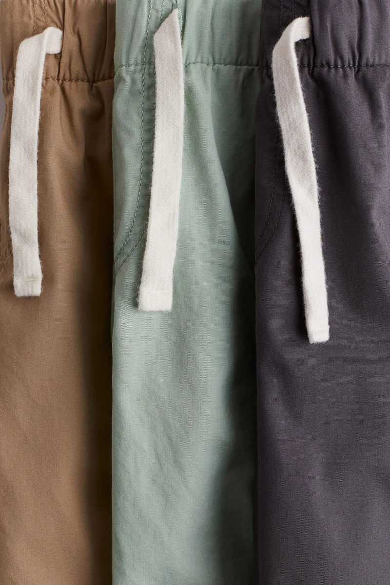 H&M 3-pack cotton shorts