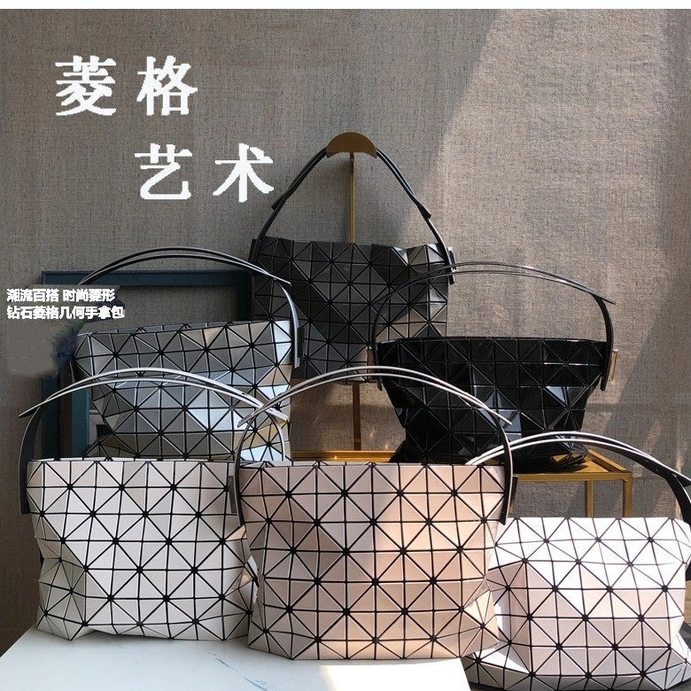 Japanese July New Baguette Underarm Bag Casual All-Match Handbag Geometric Rhomboid Large Capacity Shoulder Handbag - Image 2
