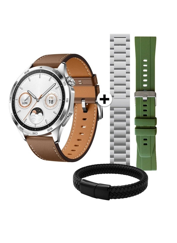 Kalobee SK 50 Pro Smart Watch AMOLED Screen with 3 Straps an additional Bracelet and Wireless Charging Multicolour  - Image 1