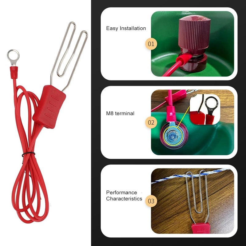 Tyenaza 2 Pack M8 الفولاذ المقاوم للصدأ شريط السياج الكهربائي موصلات مزرعة الماشية مجموعة محطة - Image 5