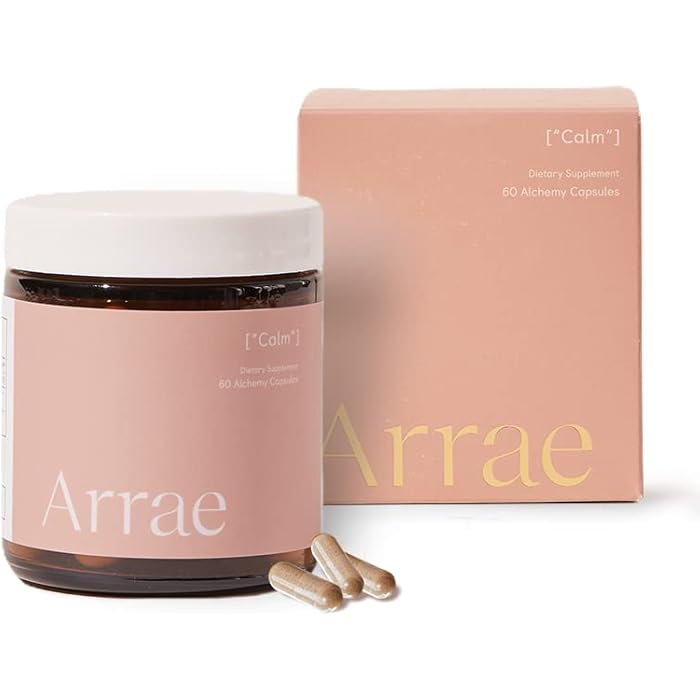 Arrae Calm Cortisol Manager - 60 Stress & Panic Relief Capsules - Mood Support Supplement w/L-Theanine, Inositol, Passionflower, & Magnesium to Help You Feel Zen - Image 1