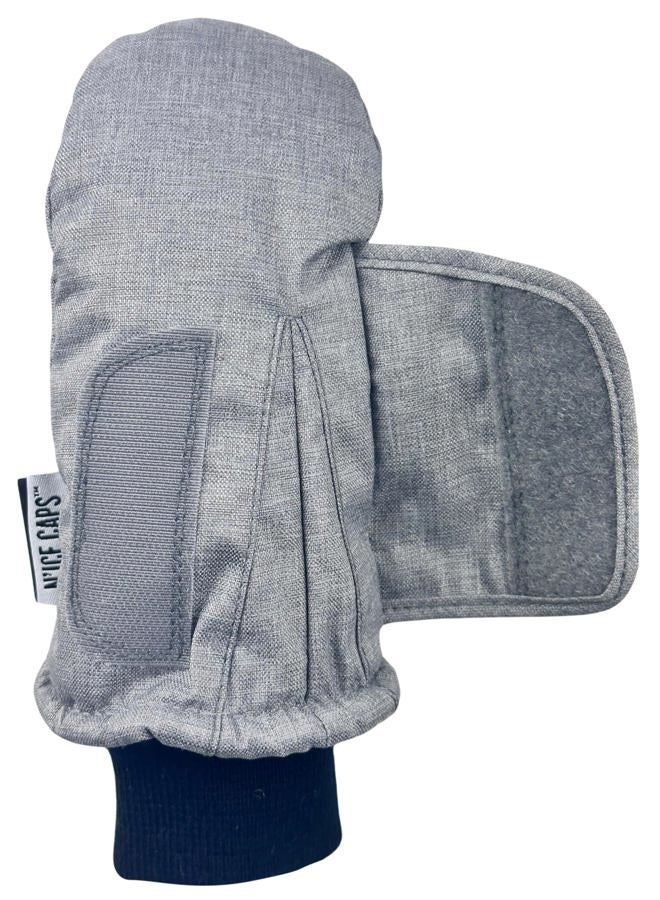 N'Ice Caps Kids Waterproof Snow Mittens - Thinsulate Boys Girls Cold Weather (Silver, 4-5 Years) - Image 2