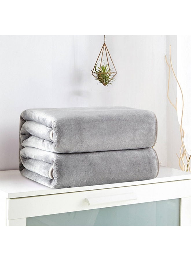 NIBEMINENT Flannel Fleece Bed Blanket combination Grey - Image 2