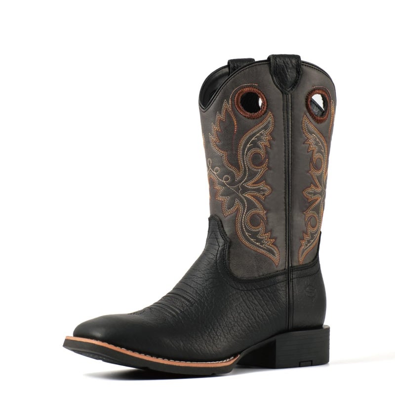 SUREWAY Western Boots For Men - Mens Square Toe Cowboy Boot, Oil/Slip Resistant, Durable Fashionable Classic Pull on 10 Inch Mid-Calf Wellington Boots - Image 1