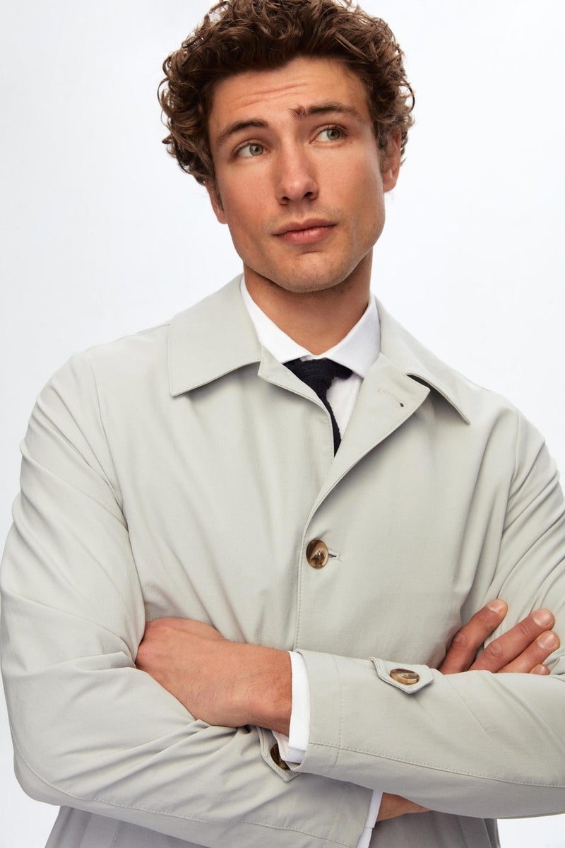 D'S DAMAT Regular Fit Stone Plain Topcoat/trenchcoat 2HCP812220420  - Image 3