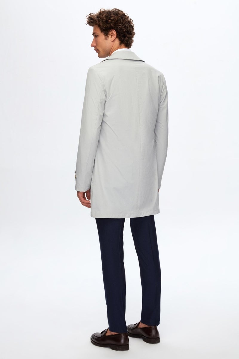 D'S DAMAT Regular Fit Stone Plain Topcoat/trenchcoat 2HCP812220420  - Image 4