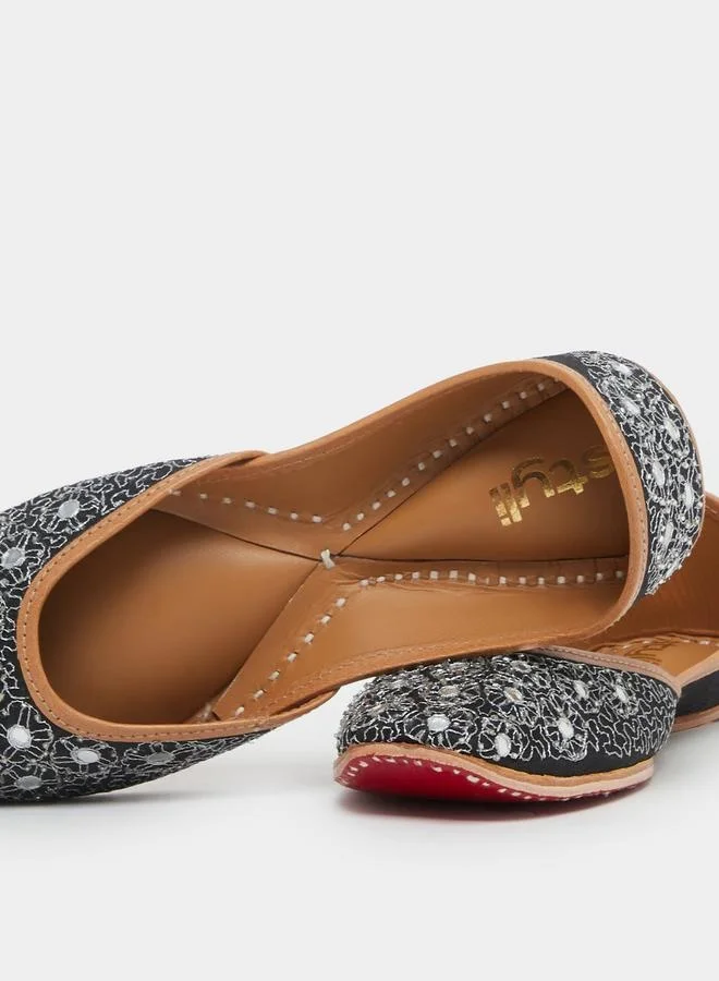 Styli Ethnic Embellished Flat Shoes