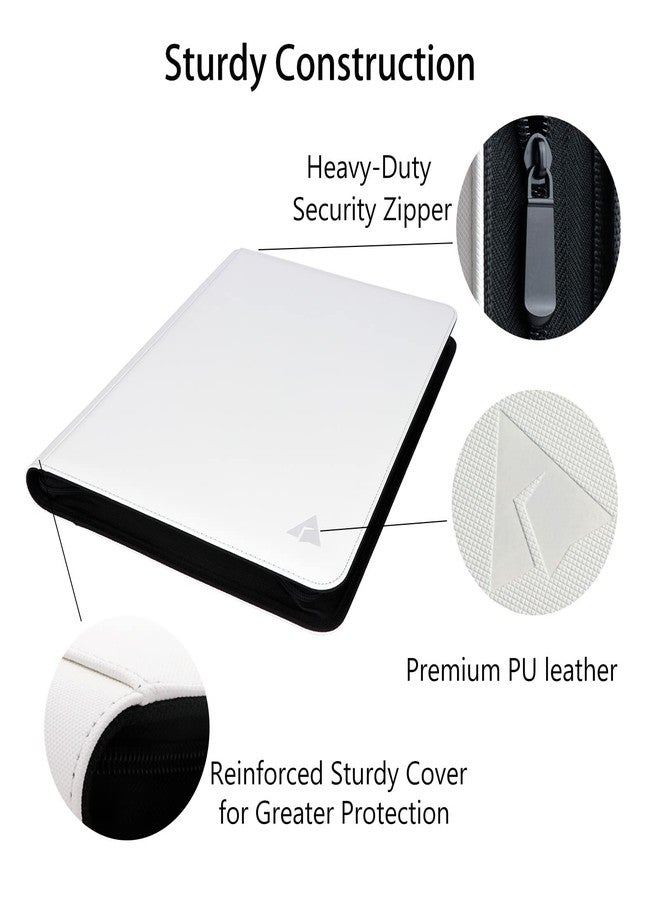 Rieton 16 Pocket 1000+ Pockets Card Binder, Large Ringless Side Loading Pockets Trading Card Album Folder for TCG -White - Image 2