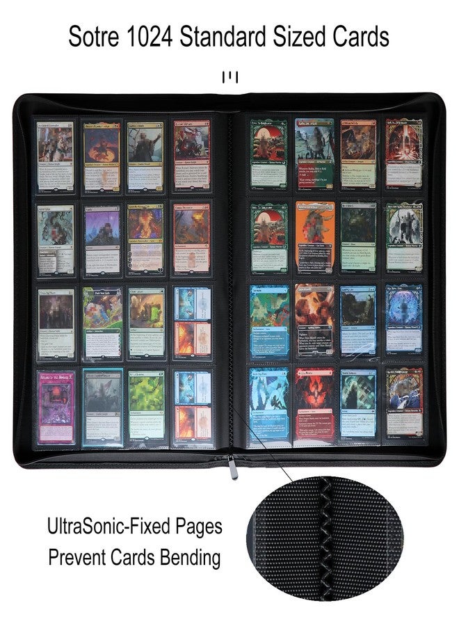 Rieton 16 Pocket 1000+ Pockets Card Binder, Large Ringless Side Loading Pockets Trading Card Album Folder for TCG -White - Image 3
