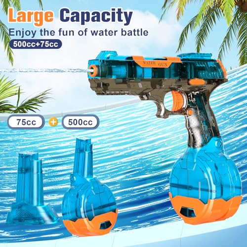 artcool Electric Water Gun for Adults Kids550 Continuous AmmosRechargeable Automatic Squirt GunsAuto Suction with PipeManual Fill - Image 5