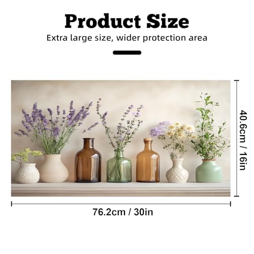 AOHMPT Kitchen Wallpaper 30"x16" Stove Backsplash Stickers Water-Resident Peel and Stick Decals Backsplash Wall Protector Film Removable Paper for Cupboard (MAI-G254857) - Image 3