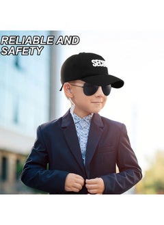 Harrycle Harrycle 6 Pcs Playing Cosplay Toy Secret Service Dress up Includes Earplugs Acoustic Tube Headset Sunglasses and Black Security Hat for Teens Boys Playing Cosplay Costume Party Accessory Kit  - Image 5