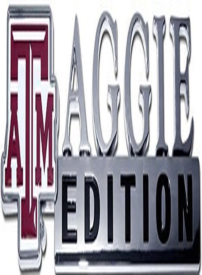 AMG Auto Emblems Compatible Auto Emblem Texas A & M Aggies Collegiate Edition ABS Molded Chrome