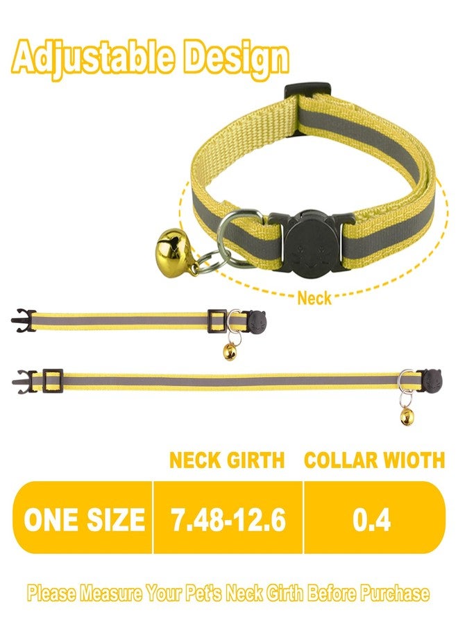 Deetenks Cat Collars 18 Pack Reflective Cat Collars Cat ID Collars Adjustable Safe Collars Pet Collars - Image 2