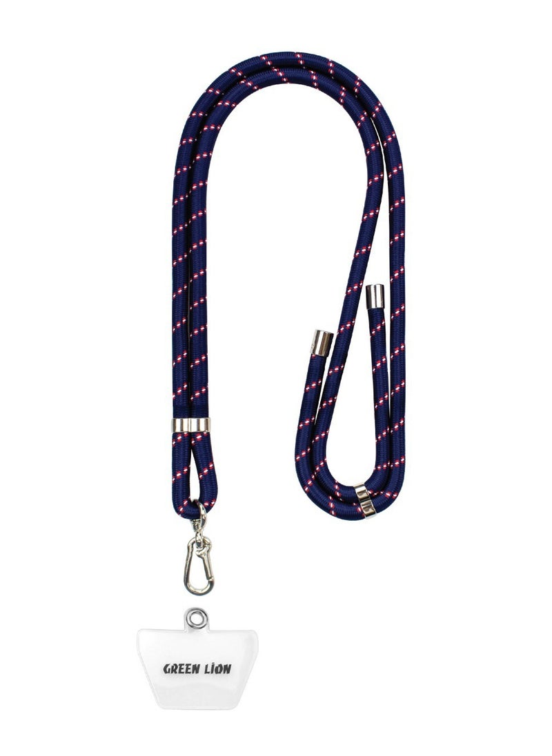 GREEN LION Crossbody Lanyard 160cm / Mobile Phone Compatible / Hands-Free / Tangle-Free / Comfortable to Wear/Padded Strap / Soft and Durable Phone Strap / Safe and Secure Lanyard - Dark Blue  - Image 1