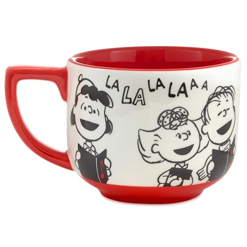 Hallmark Peanuts Black and Red Ceramic Mug, 25 oz (Christmas Carols) Gift for Kids, Fans, Collectors - Image 4