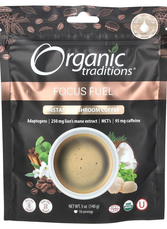 Organic Traditions - Instant Mushroom Coffee Focus Fuel 5 oz (140 g) - Image 1