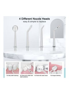 ORiTi ORiTi Portable Water Flosser Oral Irrigator with 3 Modes Pink/White  - Image 4