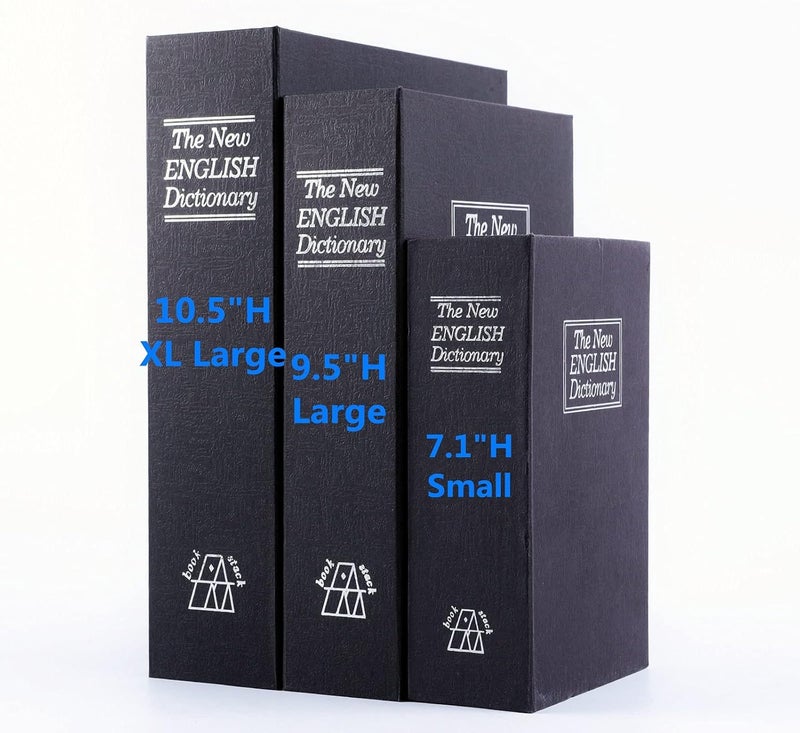 KYODOLED 10.5Inch Diversion Book Safe with Combination Lock, Extra Large Safe Secret Hidden Metal Lock Box,Money Hiding Box,Collection Box,10.5" x 7.8" x 2.6" Black Extra Large - Image 2