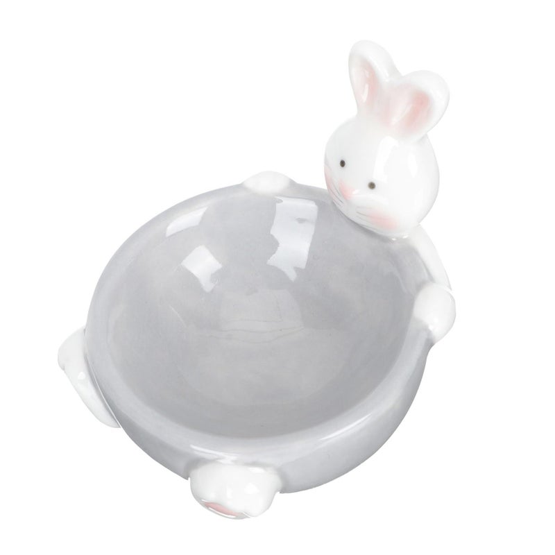Ceramic Rabbit Egg Cup Adorable Holder For Soft Hard Boiled Eggs Decorative Breakfast Tray - Image 2