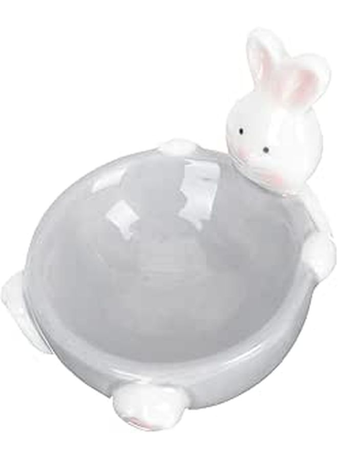 Ceramic Rabbit Egg Cup Adorable Holder For Soft Hard Boiled Eggs Decorative Breakfast Tray - Image 1