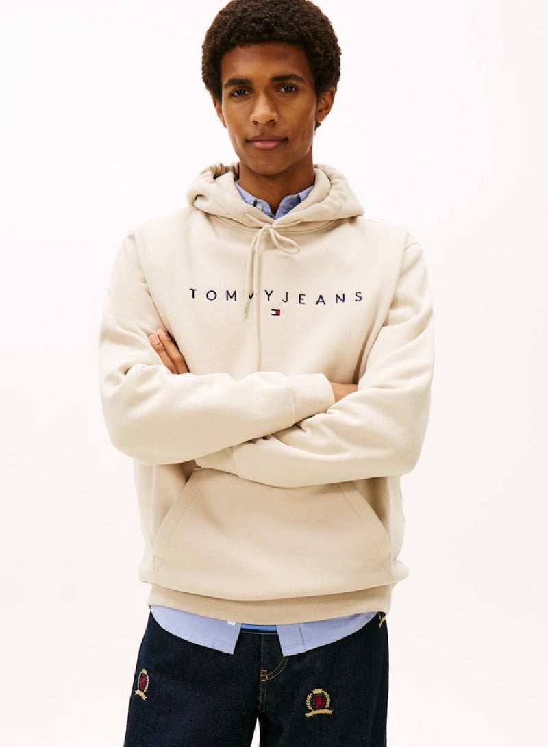 TOMMY JEANS Linear Logo Embroidery Kangaroo Pocket Hoody - Image 1